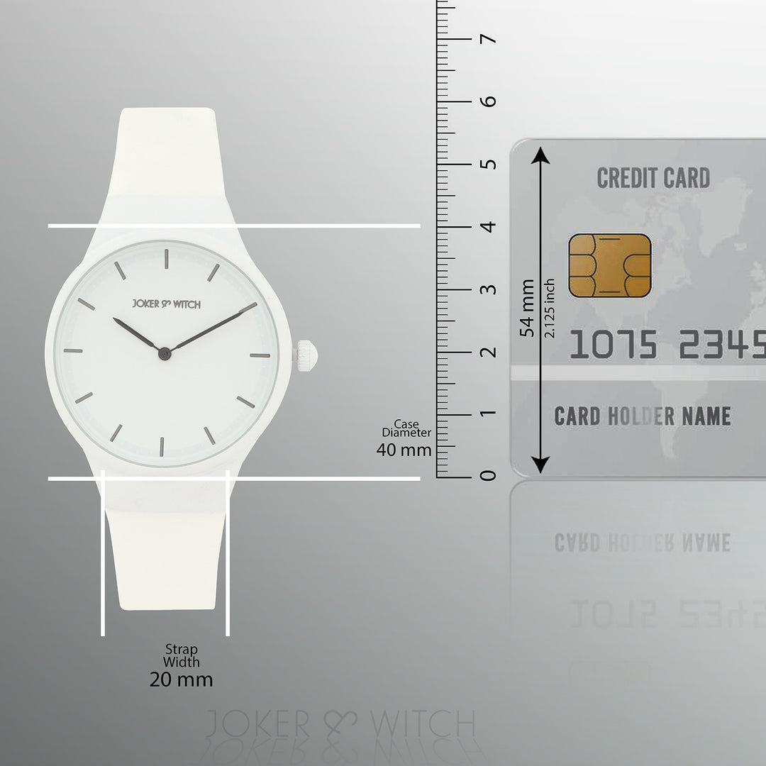 Riviera White Large Dial Silicone Strap Unisex Watch