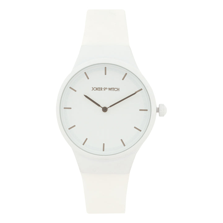 Riviera White Large Dial Silicone Strap Unisex Watch