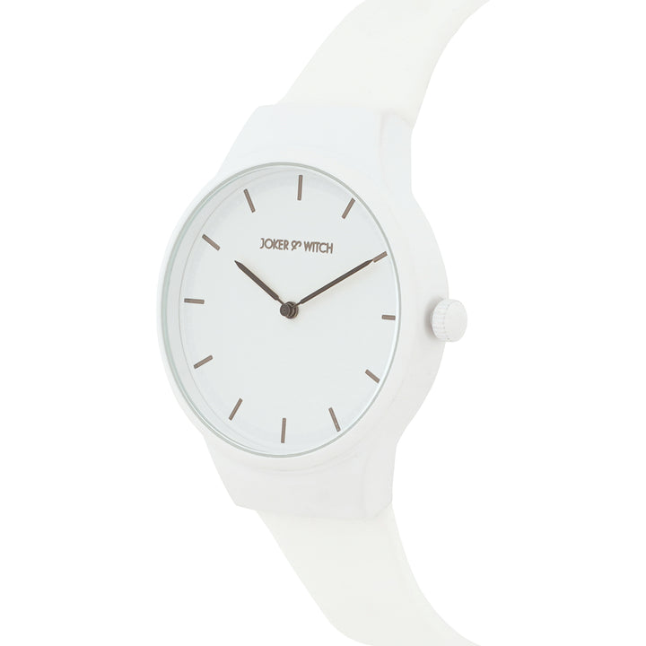 Riviera White Large Dial Silicone Strap Unisex Watch