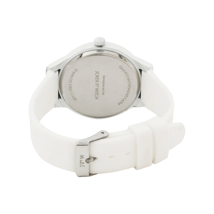 Riviera White Large Dial Silicone Strap Unisex Watch