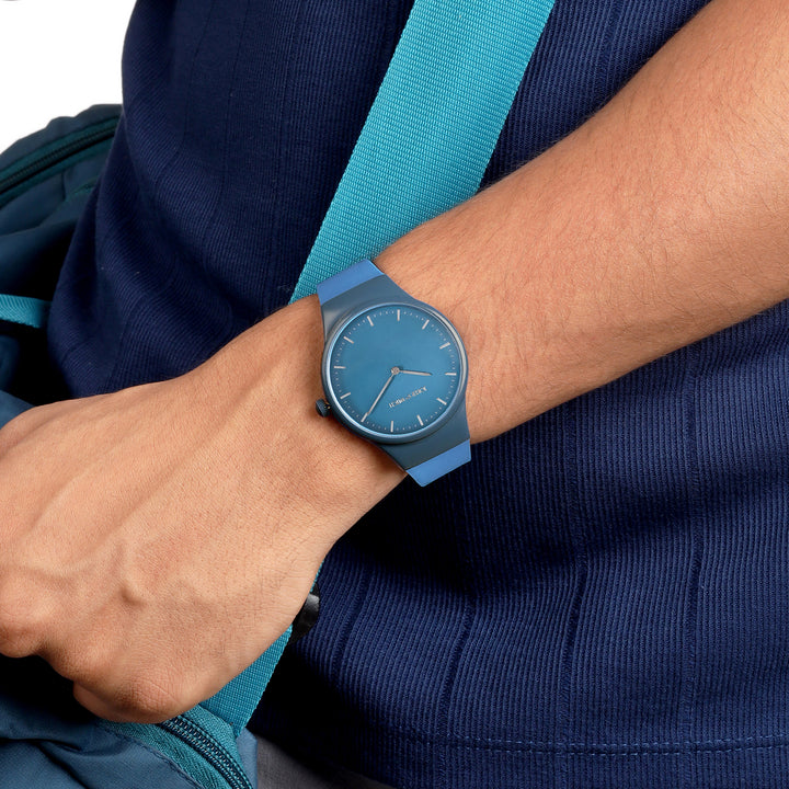 Riviera Blue Large Dial Silicone Strap Unisex Watch