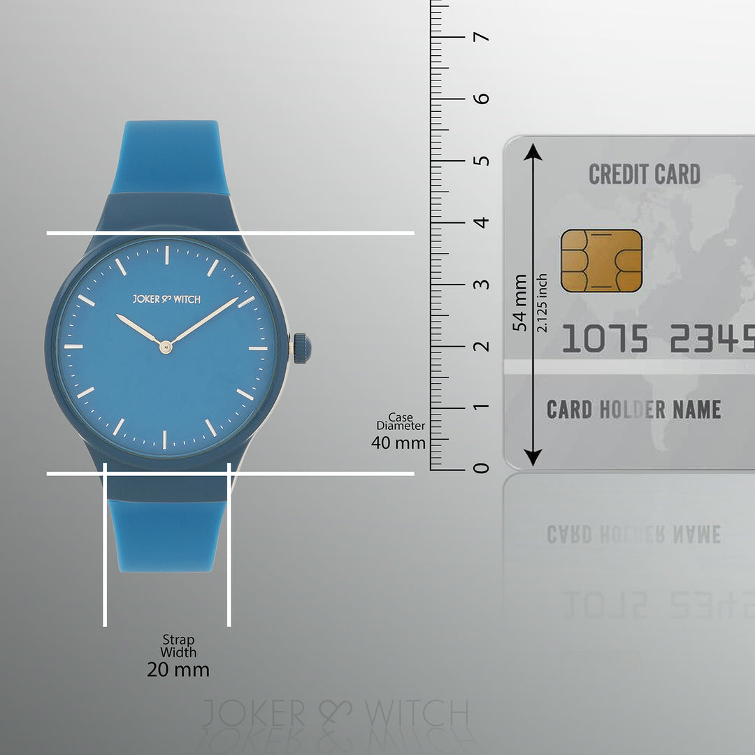 Riviera Blue Large Dial Silicone Strap Unisex Watch