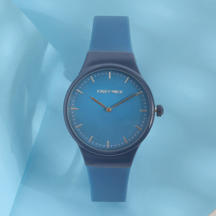 Riviera Blue Large Dial Silicone Strap Unisex Watch