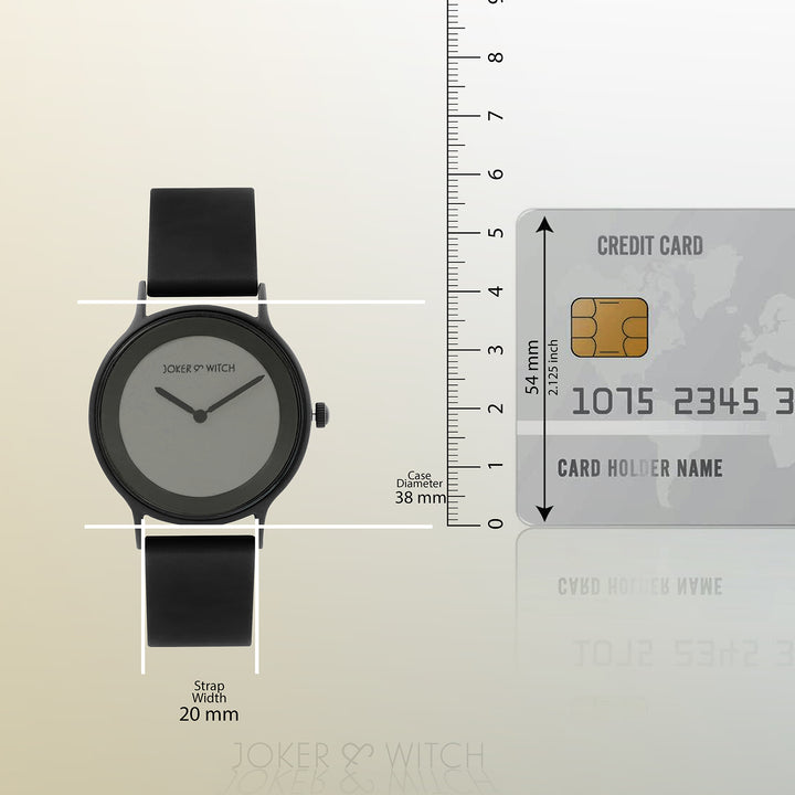 Alpine Black Large Dial Silicone Strap Unisex Watch