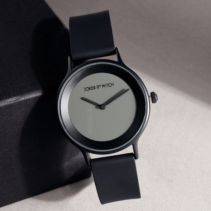 Alpine Black Large Dial Silicone Strap Unisex Watch