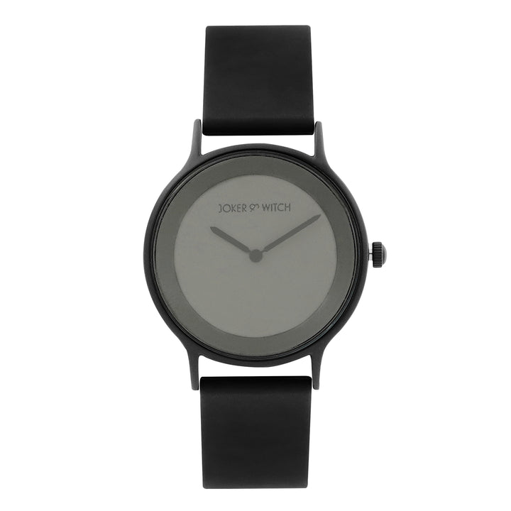 Alpine Black Large Dial Silicone Strap Unisex Watch