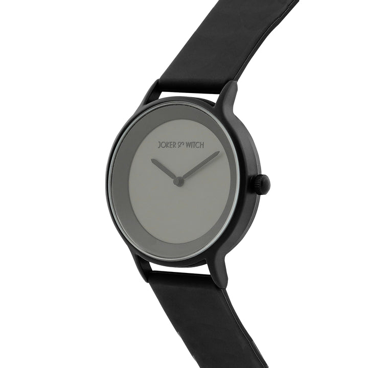 Alpine Black Large Dial Silicone Strap Unisex Watch