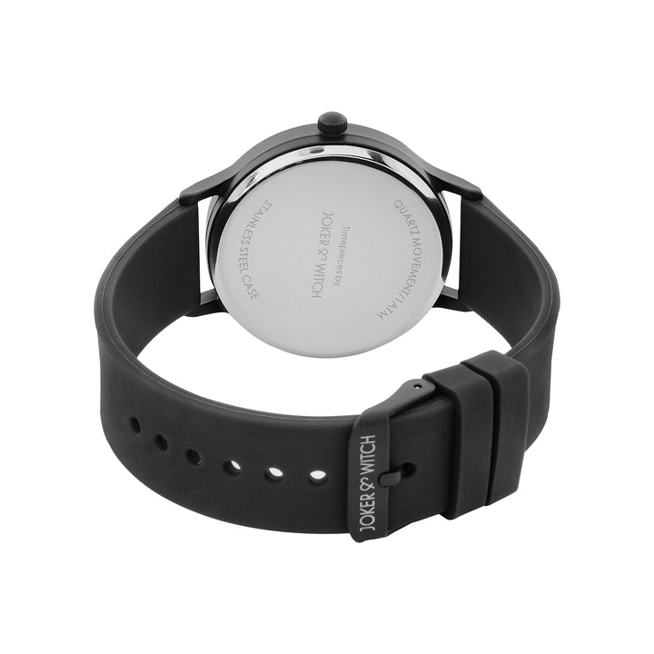 Alpine Black Large Dial Silicone Strap Unisex Watch