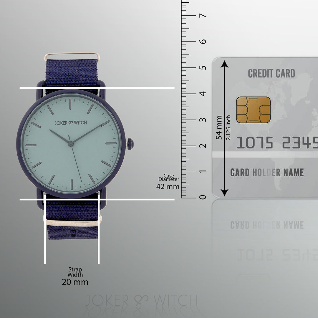 Men's Blue Large Dial Nato Strap Men's Watch