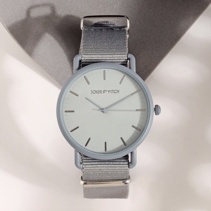 Tranquil Grey Large Dial Nato Strap Men's Watch