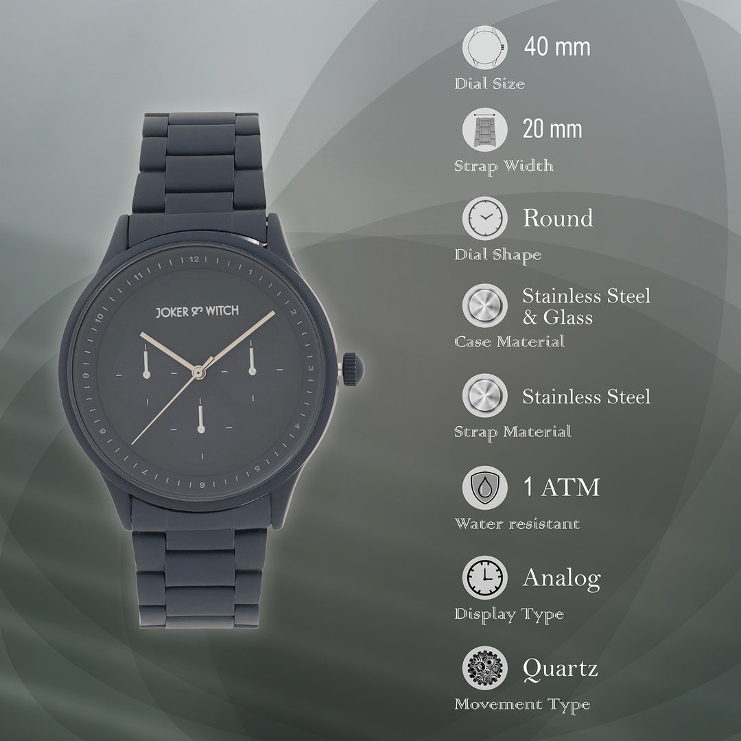 Nexus Blue Large Dial Linked Chain Strap Men's Watch