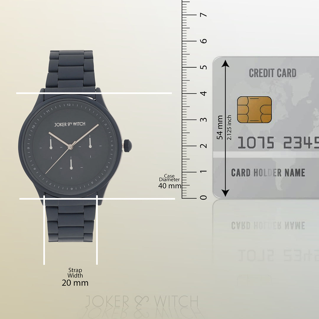 Nexus Blue Large Dial Linked Chain Strap Men's Watch