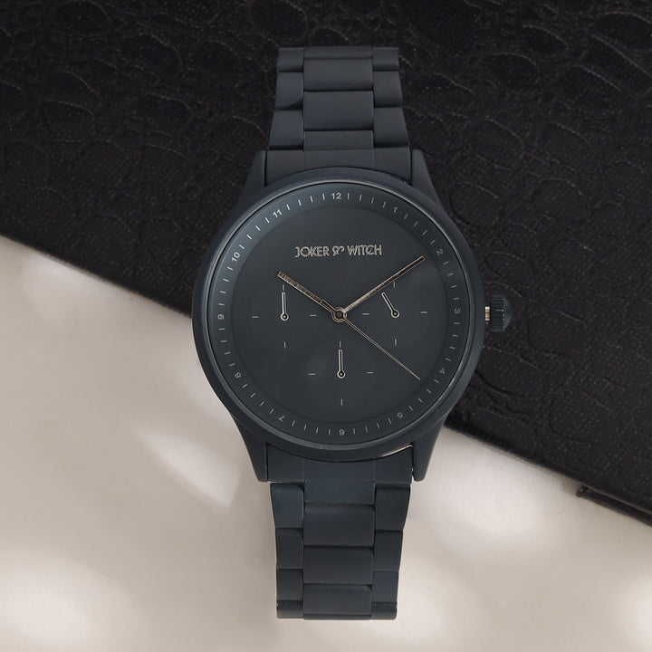 Nexus Blue Large Dial Linked Chain Strap Men's Watch