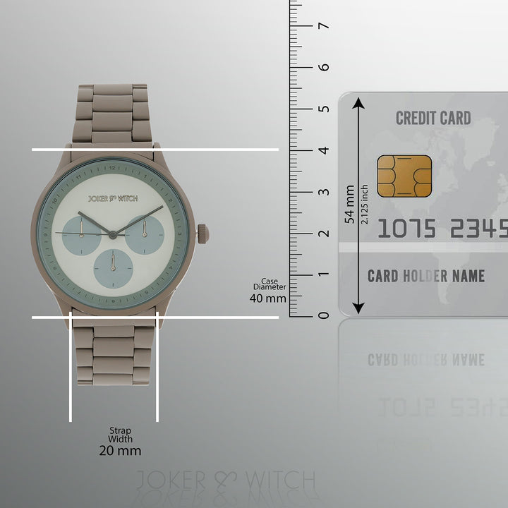 Nexus Grey Large Dial Linked Chain Strap Men's Watch