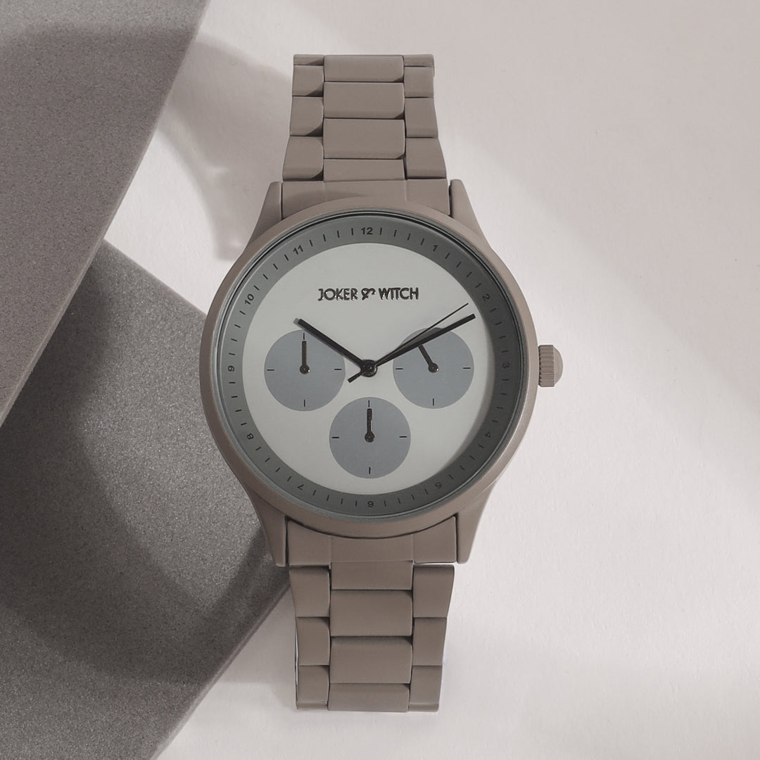 Nexus Grey Large Dial Linked Chain Strap Men's Watch