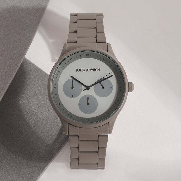 Nexus Grey Large Dial Linked Chain Strap Men's Watch