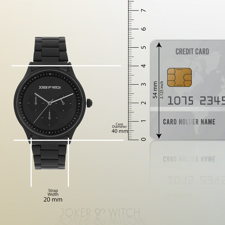 Nexus Black Large Dial Linked Chain Strap Men's Watch