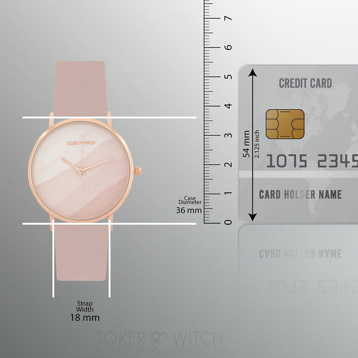 Printed Vibrant Pink Medium Dial PU Strap Women's Watch