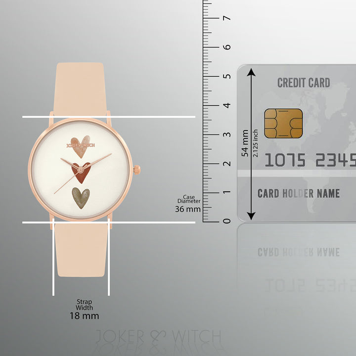 Printed Ethereal Beige Medium Dial PU Strap Women's Watch