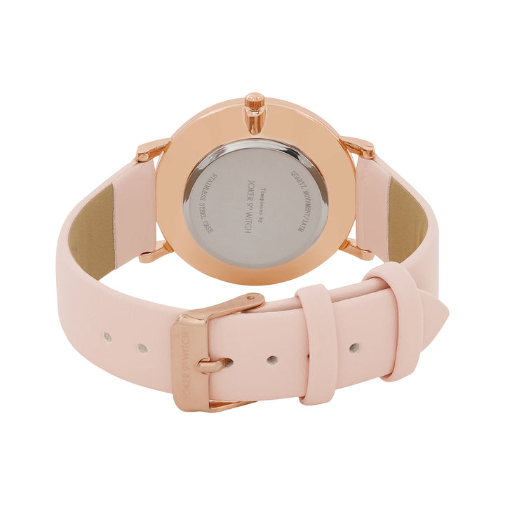 Printed Blissful Pink Medium Dial PU Strap Women's Watch