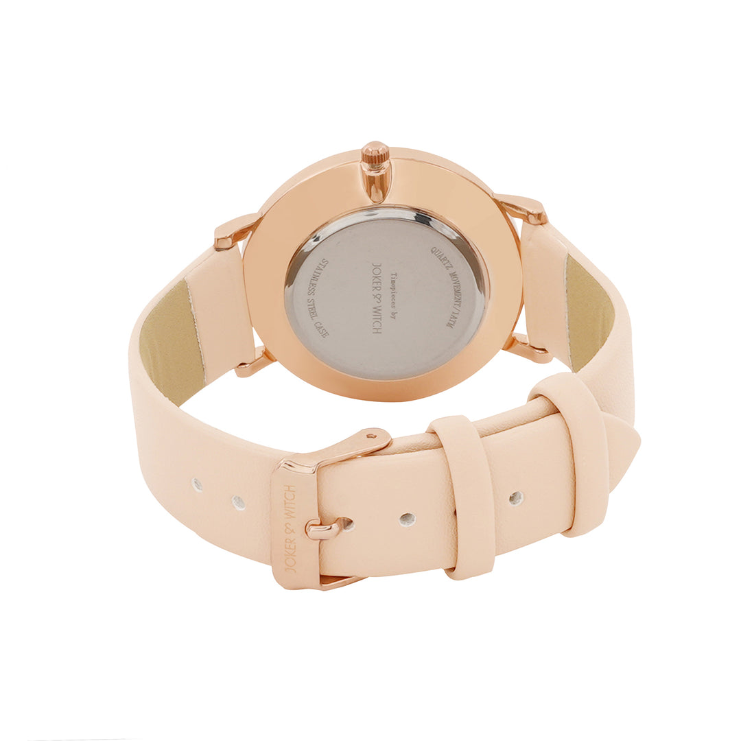 Printed Jubilant Beige Medium Dial PU Strap Women's Watch