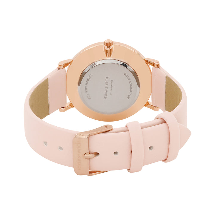 Printed Whisper White Medium Dial Pink PU Strap Women's Watch