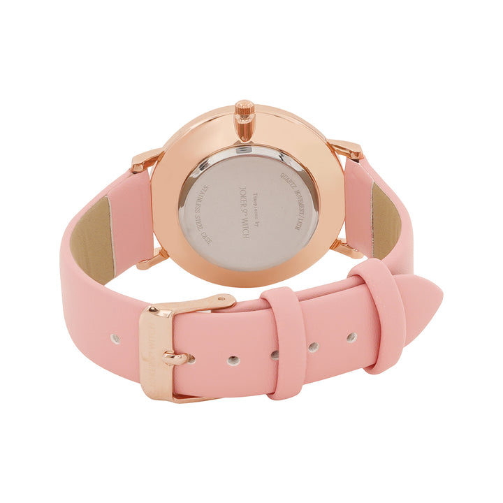 Printed Sunrise Pink Medium Dial PU Strap Women's Watch