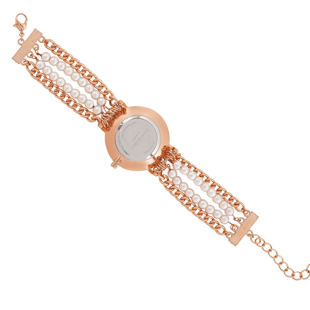 Odessa White MOP Medium Dial Rose Gold Pearl Strap Women's Watch