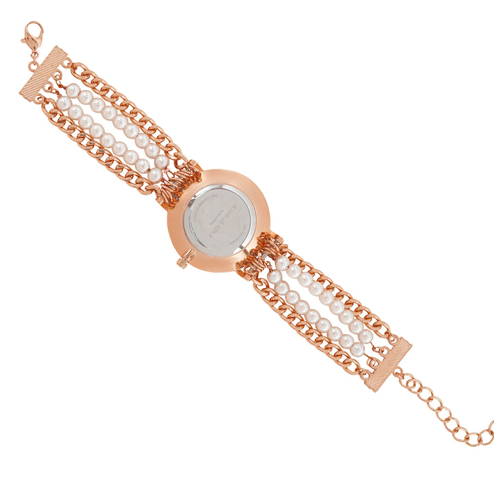Odessa White MOP Medium Dial Rose Gold Pearl Strap Women's Watch