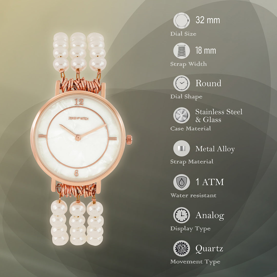 Catherine White MOP Medium Dial Pearl Strap Women's Watch