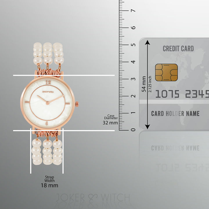 Catherine White MOP Medium Dial Pearl Strap Women's Watch