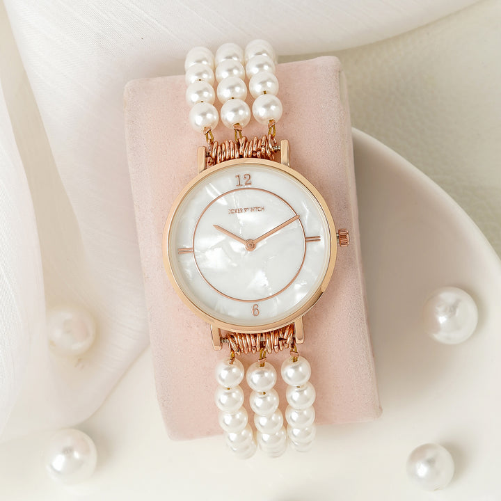 Catherine White MOP Medium Dial Pearl Strap Women's Watch