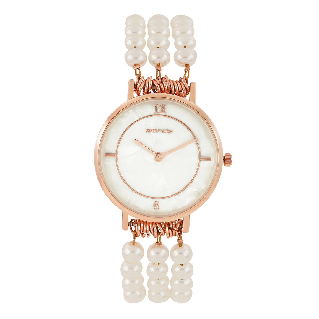 Catherine White MOP Medium Dial Pearl Strap Women's Watch
