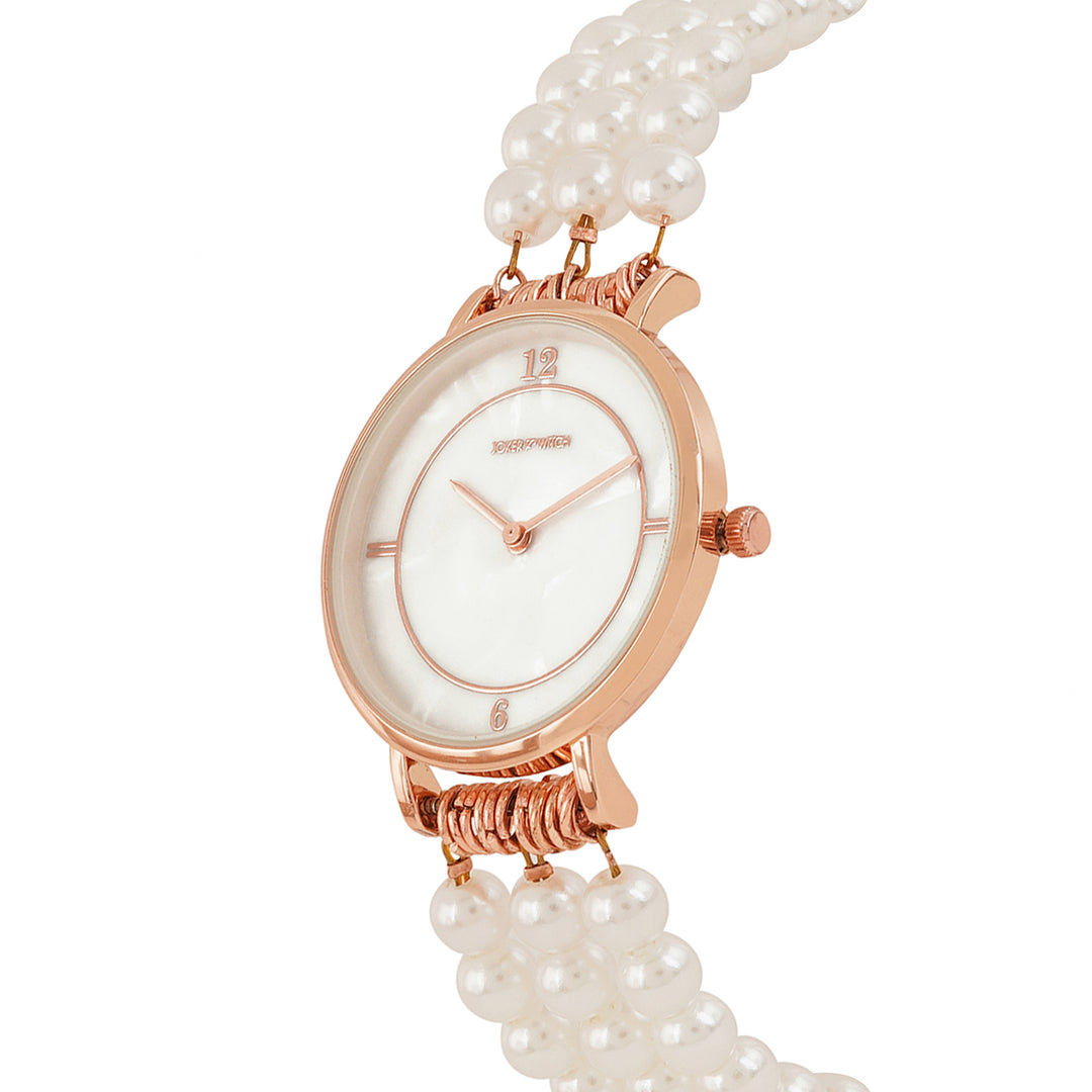 Catherine White MOP Medium Dial Pearl Strap Women's Watch
