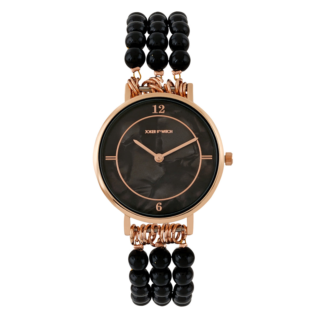 Catherine Black MOP Medium Dial Pearl Strap Women's Watch