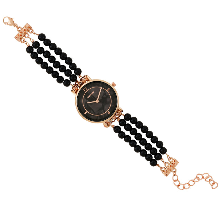 Catherine Black MOP Medium Dial Pearl Strap Women's Watch