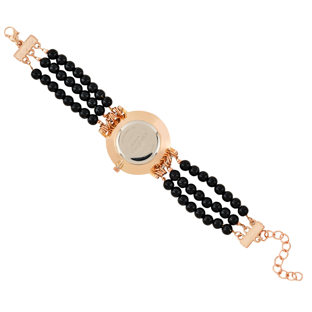 Catherine Black MOP Medium Dial Pearl Strap Women's Watch