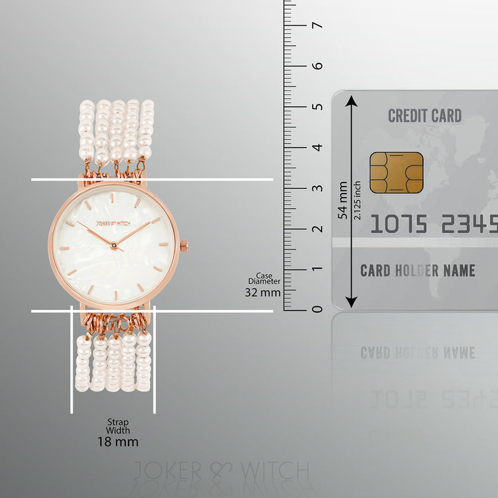 Alessandra White MOP Medium Dial Pearl Strap Women's Watch