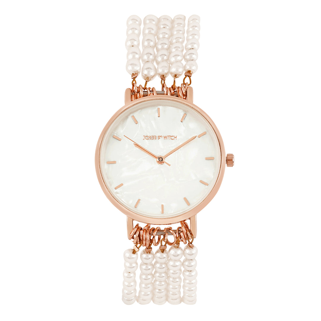 Alessandra White MOP Medium Dial Pearl Strap Women's Watch