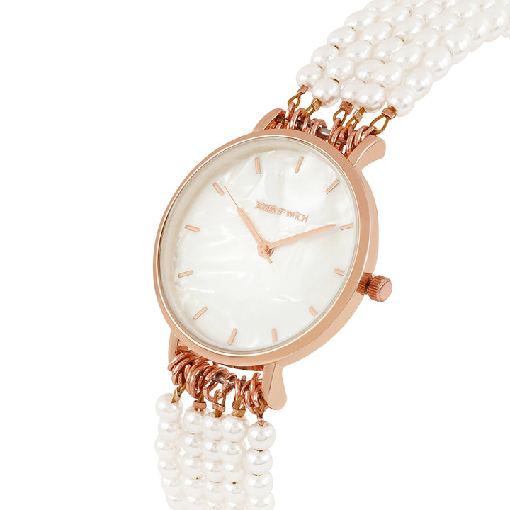 Alessandra White MOP Medium Dial Pearl Strap Women's Watch