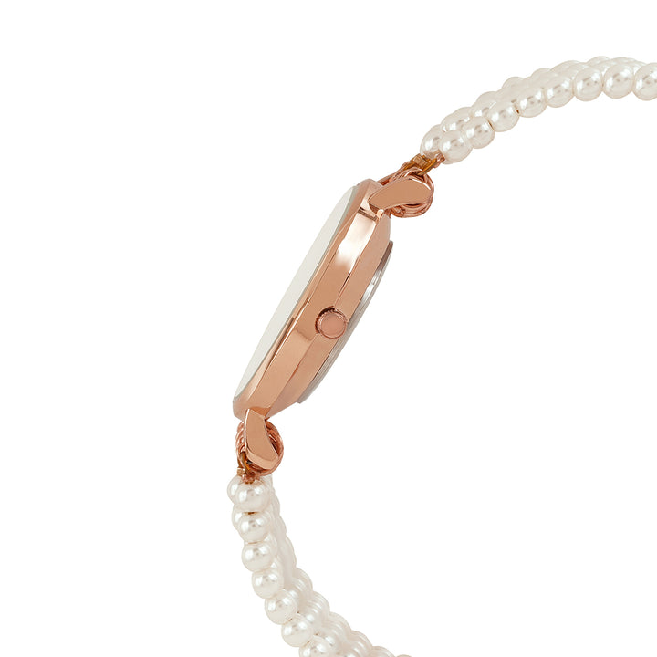 Alessandra White MOP Medium Dial Pearl Strap Women's Watch