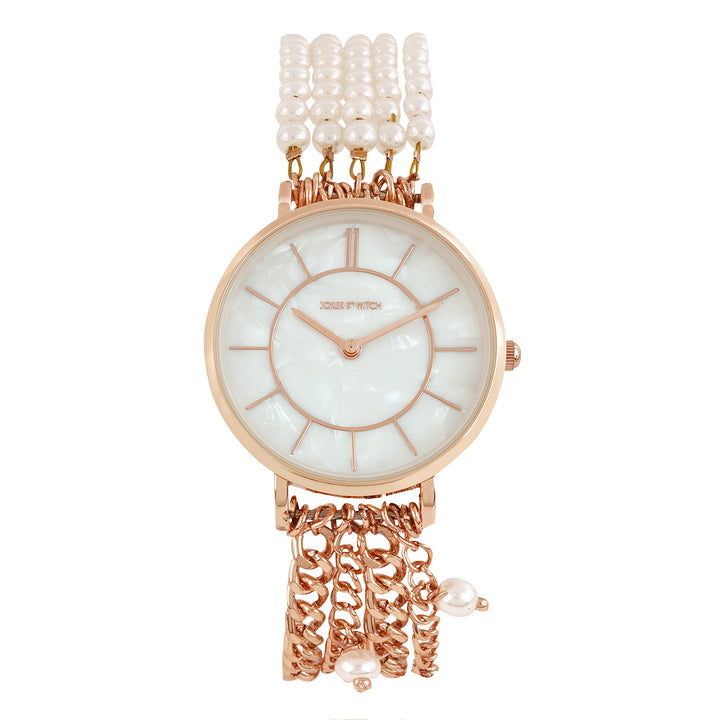Constance White MOP Medium Dial Rose Gold Pearl Strap Women's Watch