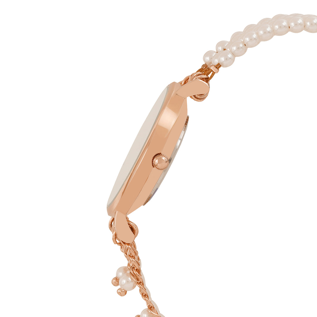 Constance White MOP Medium Dial Rose Gold Pearl Strap Women's Watch