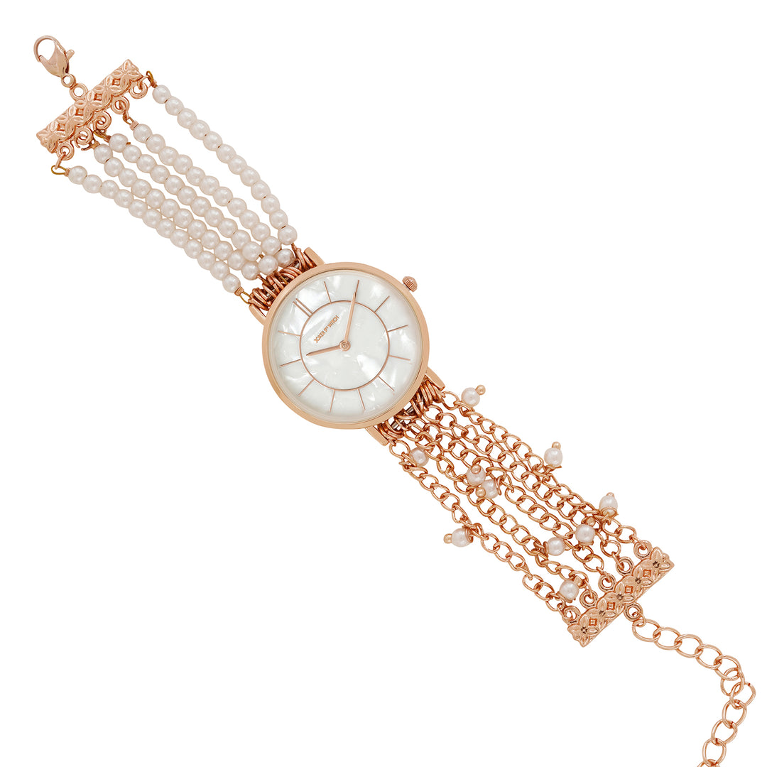 Constance White MOP Medium Dial Rose Gold Pearl Strap Women's Watch