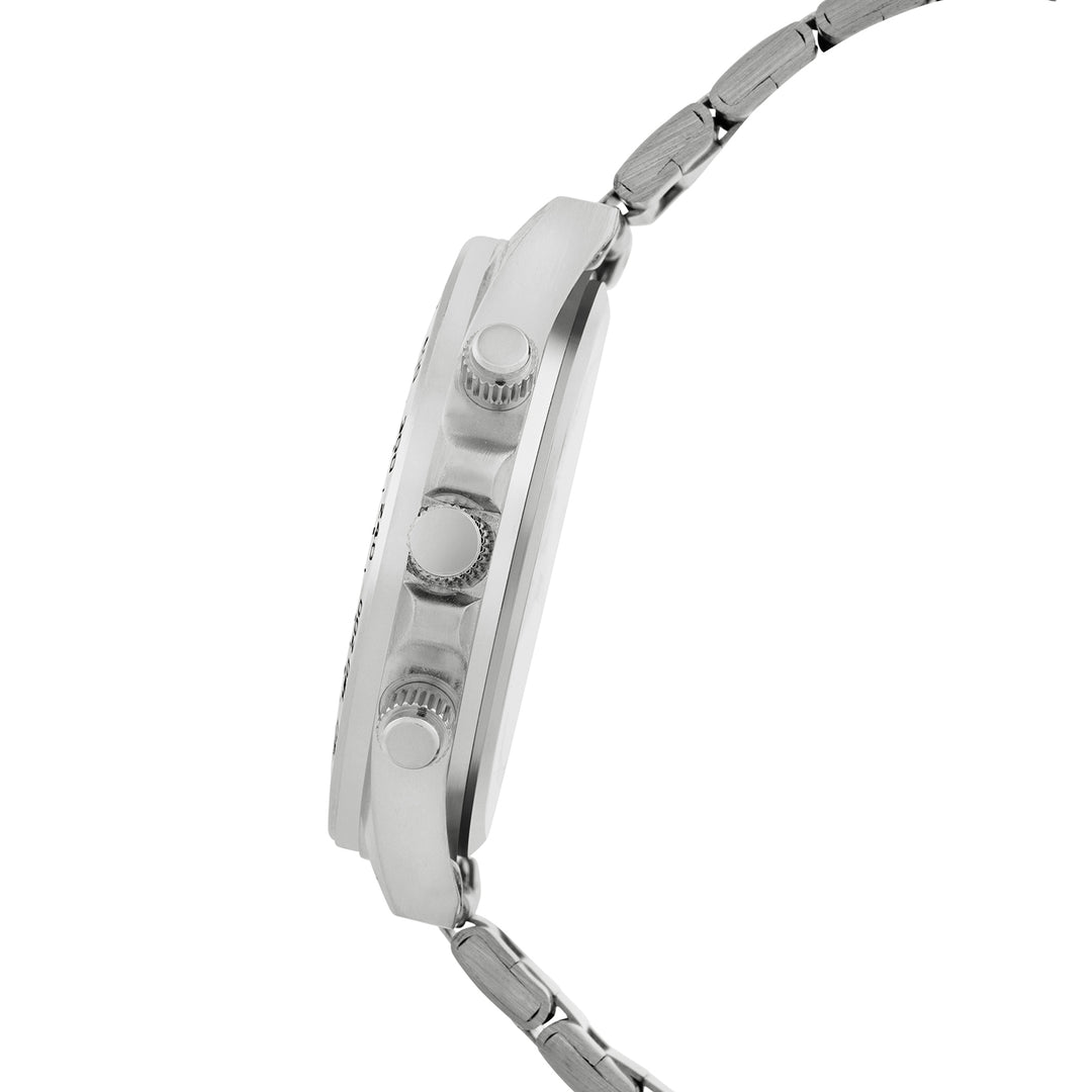 Jackson Blue Large Dial Silver Linked Chain Strap Men's Watch