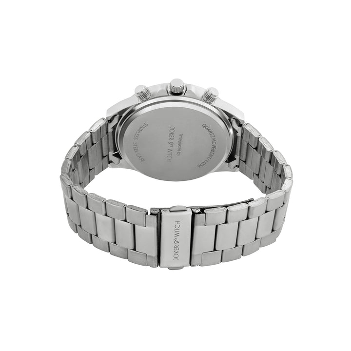 Jackson Blue Large Dial Silver Linked Chain Strap Men's Watch