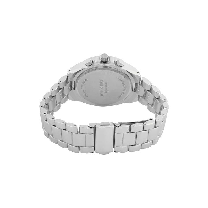 Stellar White Large Dial Silver Linked Chain Strap Women's Watch