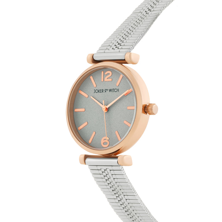 Demi Grey Medium Dial Silver Mesh Strap Women's Watch