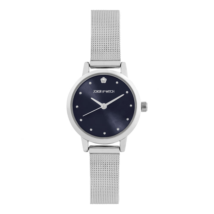 Zenith Blue Grey Small Dial Silver Mesh Strap Women's Watch