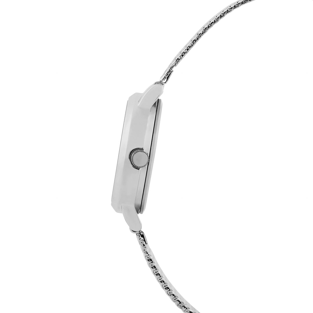 Zenith Blue Grey Small Dial Silver Mesh Strap Women's Watch